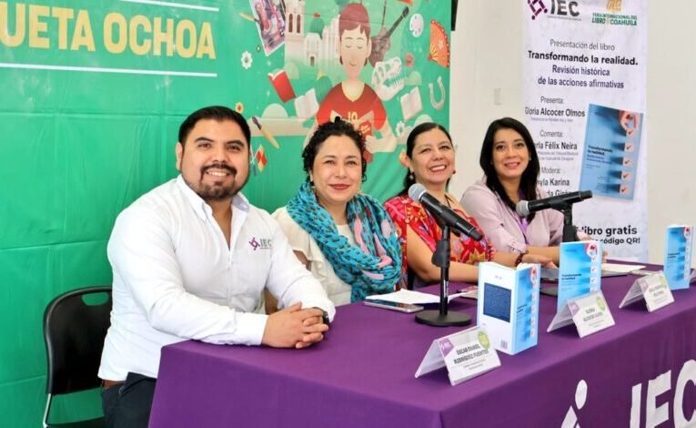 Presenta IEC libro sobre la evolución de las acciones afirmativas en México